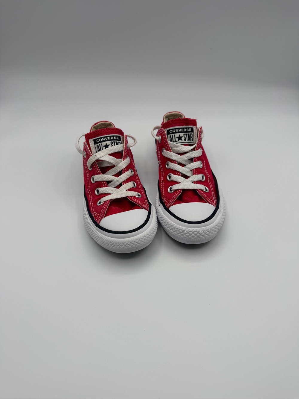 Converse Red Low-Top Canvas Sneakers